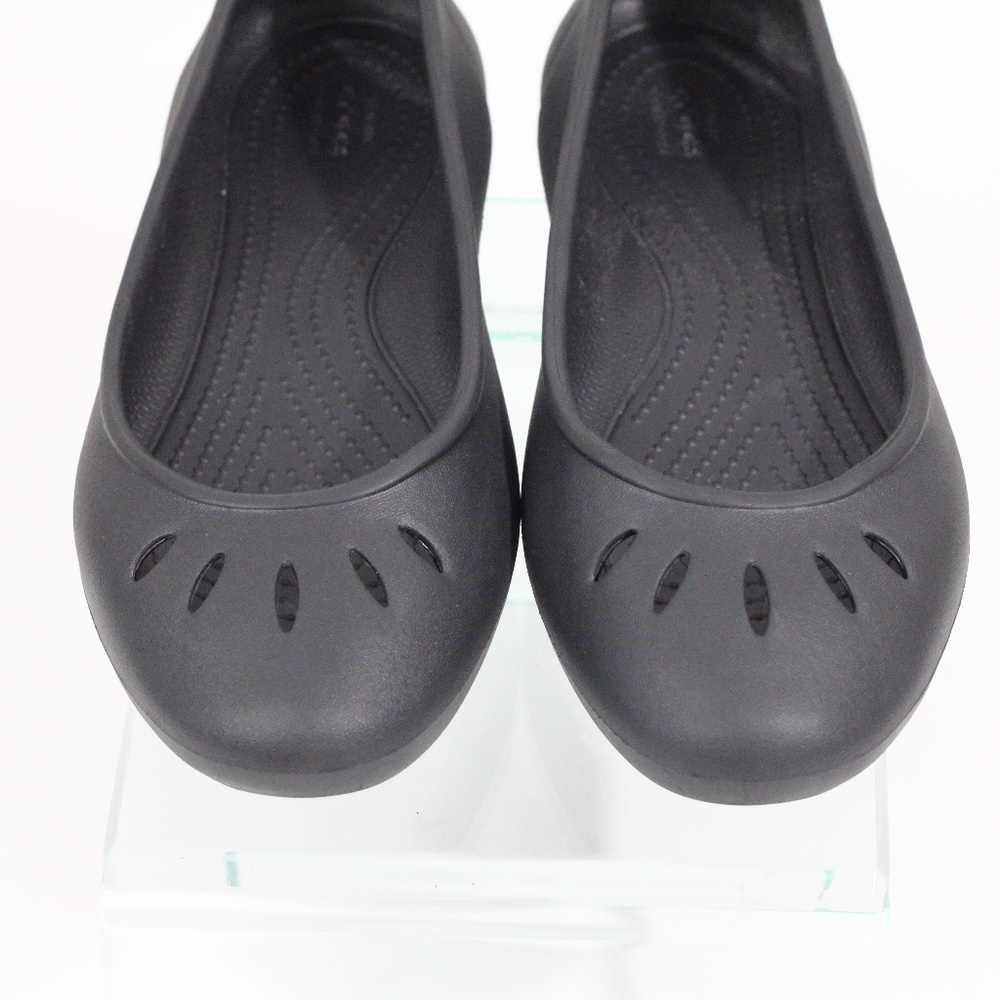 Crocs Kelli Ballet Flat Women 9 Slip on Shoe Black